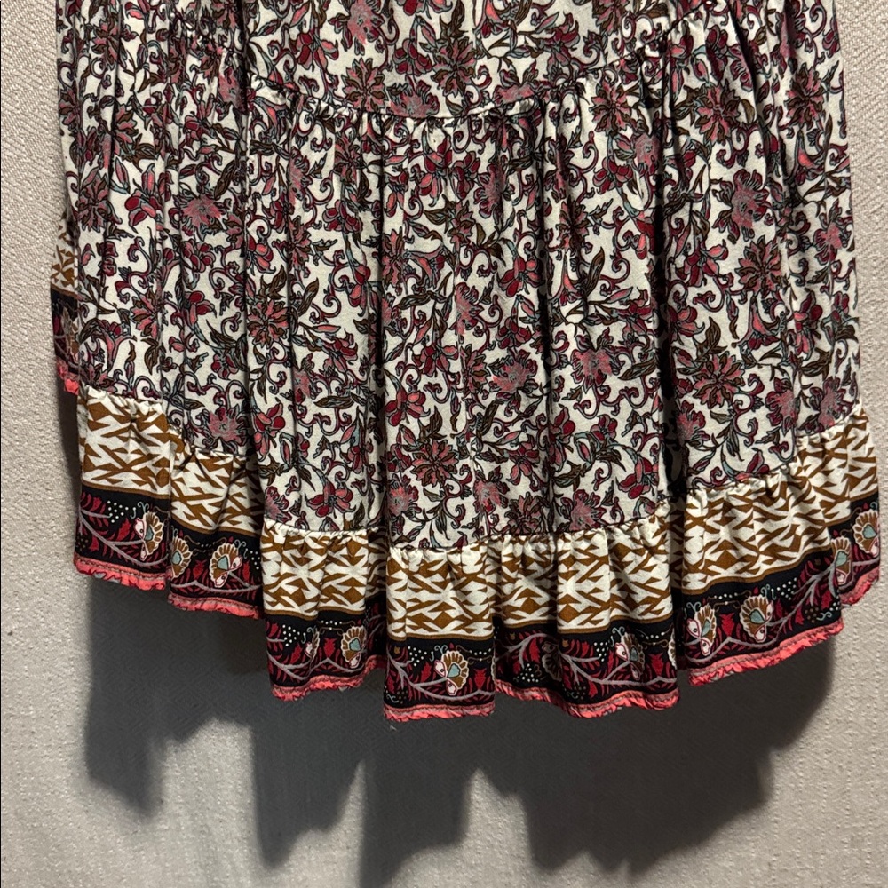 Altar’d State cream and burgundy mini dress - Picture 4 of 7